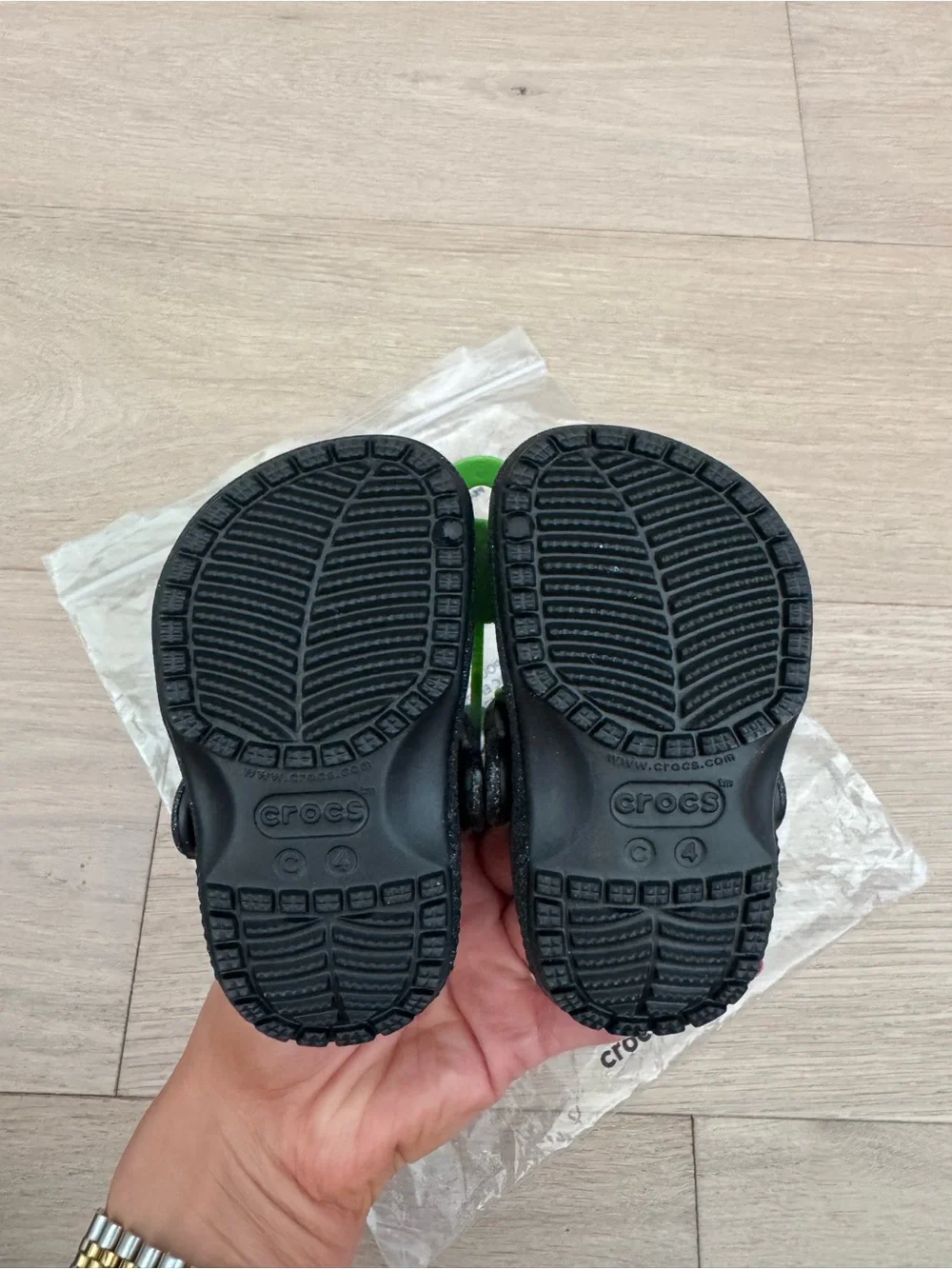 Crocs Kids Classic Clog Black Glitter